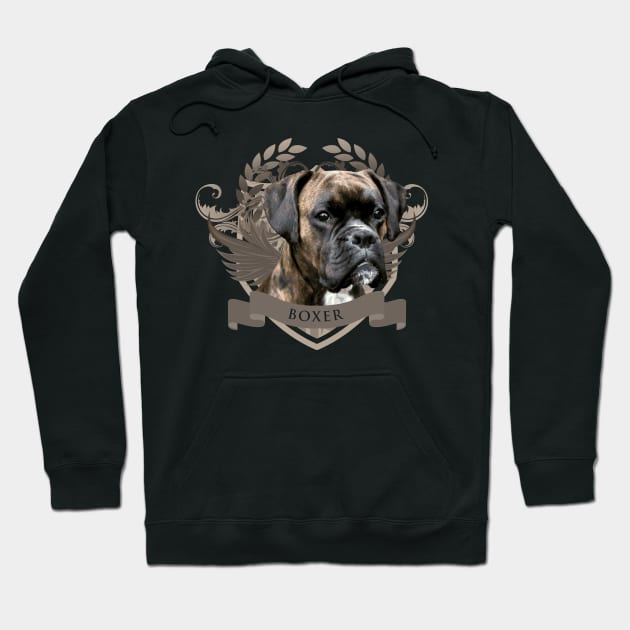 Boxer dog Hoodie by Nartissima